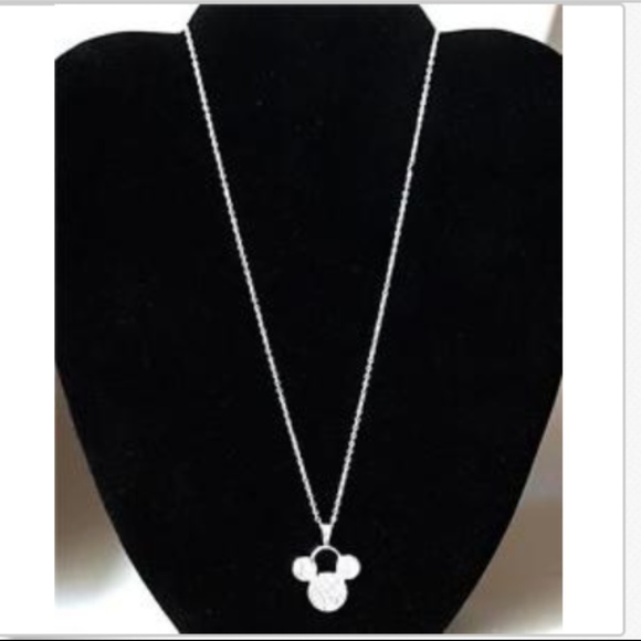Silver Mickey Mouse Ears Necklace Disney 18” 1928 Vintage Disneyland Plated - Picture 6 of 8
